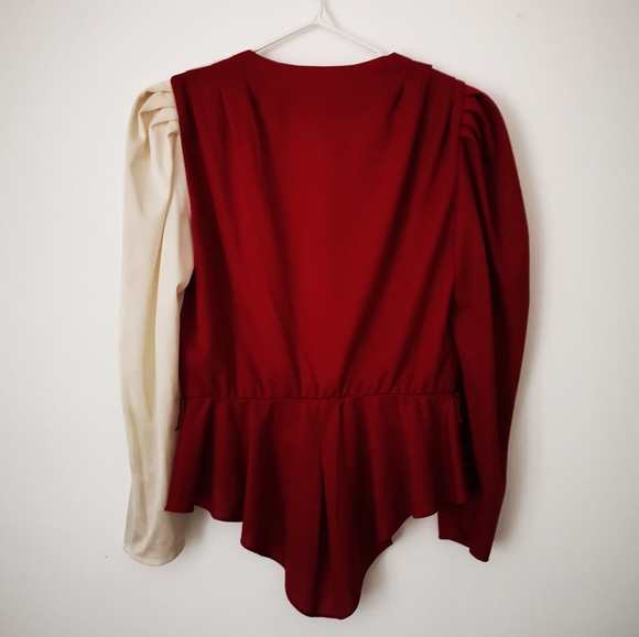 Vintage asymmetrical, colour-block wrap bl… - Picture 3 of 9